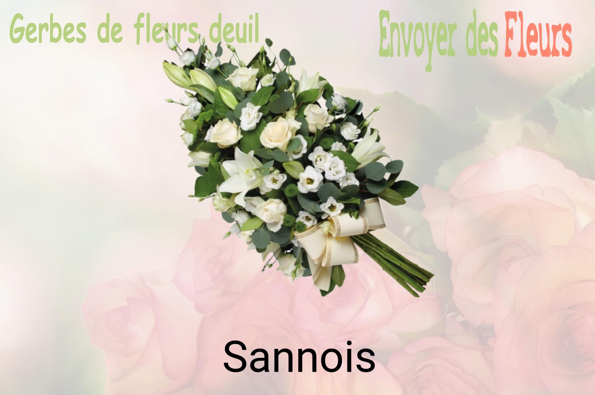 Gerbe de fleurs de deuil livrée à Sannois